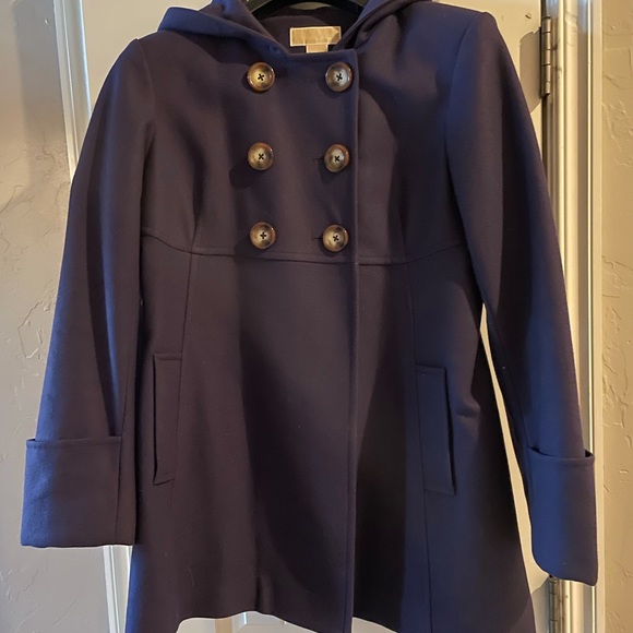MICHAEL KORS pea coat, purple, size 14 - Picture 3 of 7